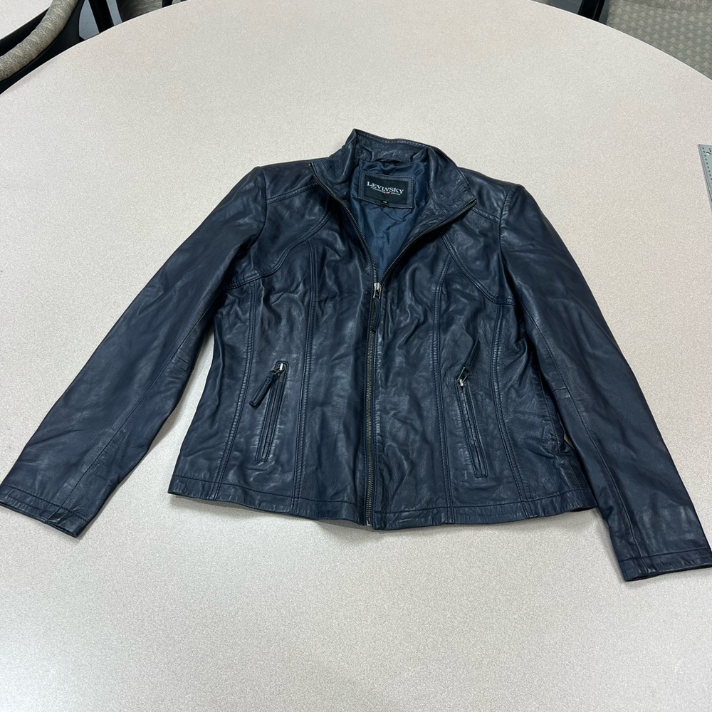 Leather Jacket Women Levinsky Merry Lamb Nappa Leather Black 38 305